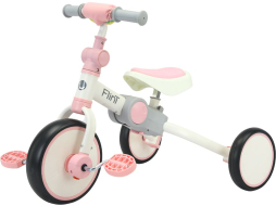 Велосипед-беговел детский трехколесный BUBAGO Flint White-Pink 