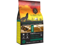 Сухой корм для собак беззерновой AMBROSIA Grain Free Senior Light индейка и лосось 12 кг 