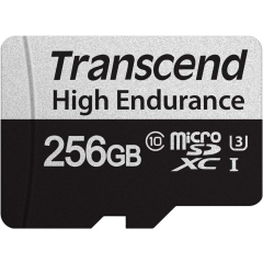 Карта памяти TRANSCEND High Endurance MicroSDXC 256Gb с адаптером SD 