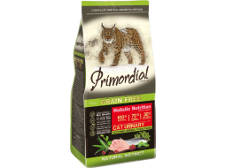 Сухой корм для кошек беззерновой PRIMORDIAL Urinary Turkey&Herring 2 кг 