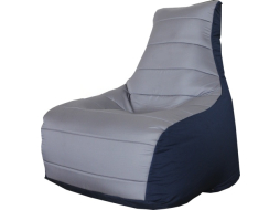 Кресло-мешок FLAGMAN Бумеранг серый/темно-синий 