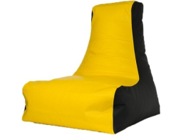 Кресло-мешок FLAGMAN Бумеранг черный/желтый 