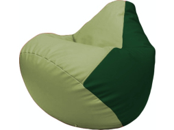 Кресло-мешок FLAGMAN Груша Макси экокожа оливковый/зеленый 