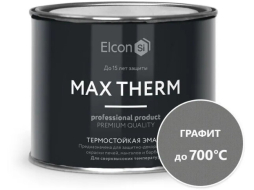 Эмаль кремнийорганическая термостойкая ELCON Max Therm графит 0,4 кг
