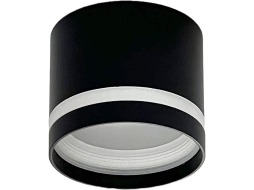 Светильник точечный накладной GX53 TRUENERGY Modern с матовым кольцом черный 