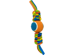 Игрушка для собак PETPARK Плетенка с теннисным мячиком 6 см 