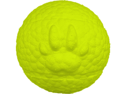 Игрушка для собак MR.KRANCH Мяч с лапкой 8 см неон желтый 