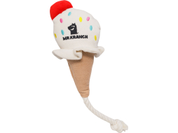 Игрушка для собак MR.KRANCH Мороженое с канатом 29х8х6,5 см бежевый 