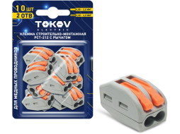 Клемма соединительная 2 контактных группы TOKOV ELECTRIC СМК 222-412 10 штук 