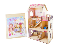 Игрушка WOODY Кукольный дом с мебелью 