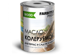Масло колеруемое FARBITEX Профи Good For Wood для террас и садовой мебели тик 0,9 л 