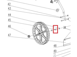 Втулка проставочная колеса правого для газонокосилки ECO LG-820 