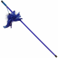 Игрушка для кошек TRIOL Дразнилка Синие перья 50 см 