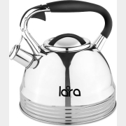 Чайник со свистком 3 л LARA LR00-67 серебристый зеркальный (30290)