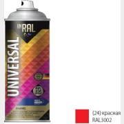 Эмаль аэрозольная универсальная красный 3002 24 INRAL Universal Enamel 400 мл (26-7-6-024)