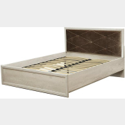 Кровать двуспальная ОЛМЕКО Сохо 32.26-02 с подъемным механизмом бетон пайн белый 160х200 см