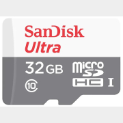 Карта памяти SANDISK MicroSDHC 32 Гб Ultra с адаптером SD (SDSQUNS-032G-GN3MA)