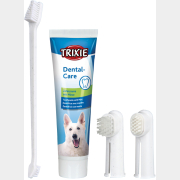 Набор для чистки зубов у собак TRIXIE 3 разных щетки и зубная паста 100 г (2561)