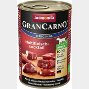 Влажный корм для собак ANIMONDA Gran Carno Original Adult мясной коктейль консервы 400 г (4017721827300)