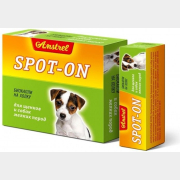 Биокапли от блох и клещей для щенков и собак мелких пород AMSTREL Spot-on 1 пипетка (000554)