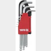 Набор ключей шестигранных 1,5-10 мм 9 предметов длинных с шаром YATO (YT-0506)