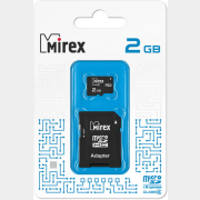 Карта памяти MIREX MicroSD 2 Гб Class 4 с адаптером SD (13613-ADTMSD02)