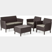 Комплект мебели садовой KETER Salemo 2-sofa Set коричневый (236844)