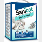 Наполнитель для туалета бентонитовый комкующийся SANICAT Sani & Clean 6 л (БП000006920)