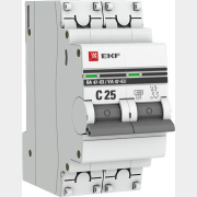 Автоматический выключатель EKF PROxima ВА 47-63 2P 25А C 4,5кA (mcb4763-2-25C-pro)