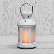 Ночник декоративный светодиодный NEON-NIGHT Фонарь с эффектом пламени свечи белый (513-067)