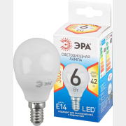 Лампа светодиодная E14 ЭРА QX P45 6 Вт 3000K