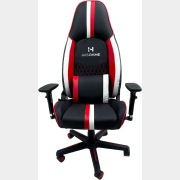 Кресло геймерское AKSHOME Bolid Eco черный/белый/красный (80349)