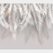 Фотообои флизелиновые CITYDECOR Пальмовые листья светло-серые 300х260 см