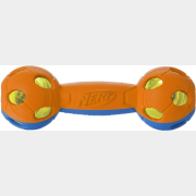 Игрушка для собак NERF DOG Гантель двухцветная светящаяся 17,5 см (35170)
