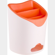 Подставка для столовых приборов PERFECTO LINEA бело-оранжевая (34-118162)