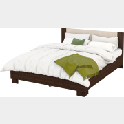 Кровать двуспальная ИМПЕРИАЛ Аврора 160 с основанием ЛДСП венге/дуб молочный 160х200 см