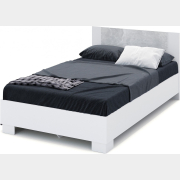 Кровать полуторная ИМПЕРИАЛ Аврора 120 с основанием ЛДСП белый/ателье светлый 120х200 см