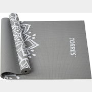 Коврик для йоги TORRES Relax 4 PVC серый 172х60х0,4 см (YL12224G)