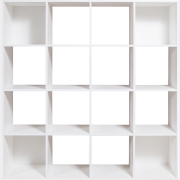 Стеллаж МЕБЕЛЬ-КЛАСС Куб-3 белый 148,2х35,2х148 см (15641359)