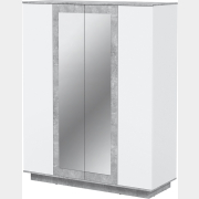 Шкаф ИНТЕРЛИНИЯ Quartz QZ-ШК3 бетон/белый платинум 160х59,6х200 см