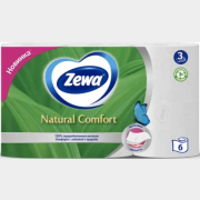 Бумага туалетная ZEWA Natural Comfort 6 рулонов (7322542118092)