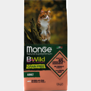 Сухой корм для кошек беззерновой MONGE BWild Grain Free лосось 1,5 кг (70012072)