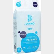 Пеленки гигиенические впитывающие DR. DINNO Premium 60х60 см 10 штук (4811226000134)