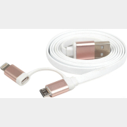 Кабель GEMBIRD Maxxter USB-A 2.0 - Lightning + MicroUSB (ACT-CC-AMLM2-1M)