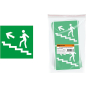 Знак-наклейка TDM Направление к эвакуационному выходу по лестнице налево вверх 150х150 мм (SQ0817-0048)