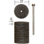 Диск шлифовальный для гравера 22 мм PROXXON 10 штук и держатель (28304) - Фото 2