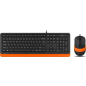 Комплект клавиатура и мышь A4TECH Fstyler F1010 Black/Orange