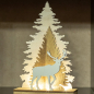 Фигура деревянная с подсветкой NEON-NIGHT Елочка с оленем 18х7х29 см (504-001) - Фото 3