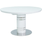 Стол кухонный SIGNAL Stratos белый лак 120-160х120х76 см (STRATOSBB120)