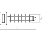 Дюбель для хомута-стяжки 6х35 мм черный STARFIX 50 штук (SMP2-41507-50) - Фото 2